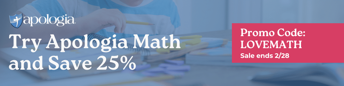 Save 25% on Apologia Math with promo code LOVEMATH